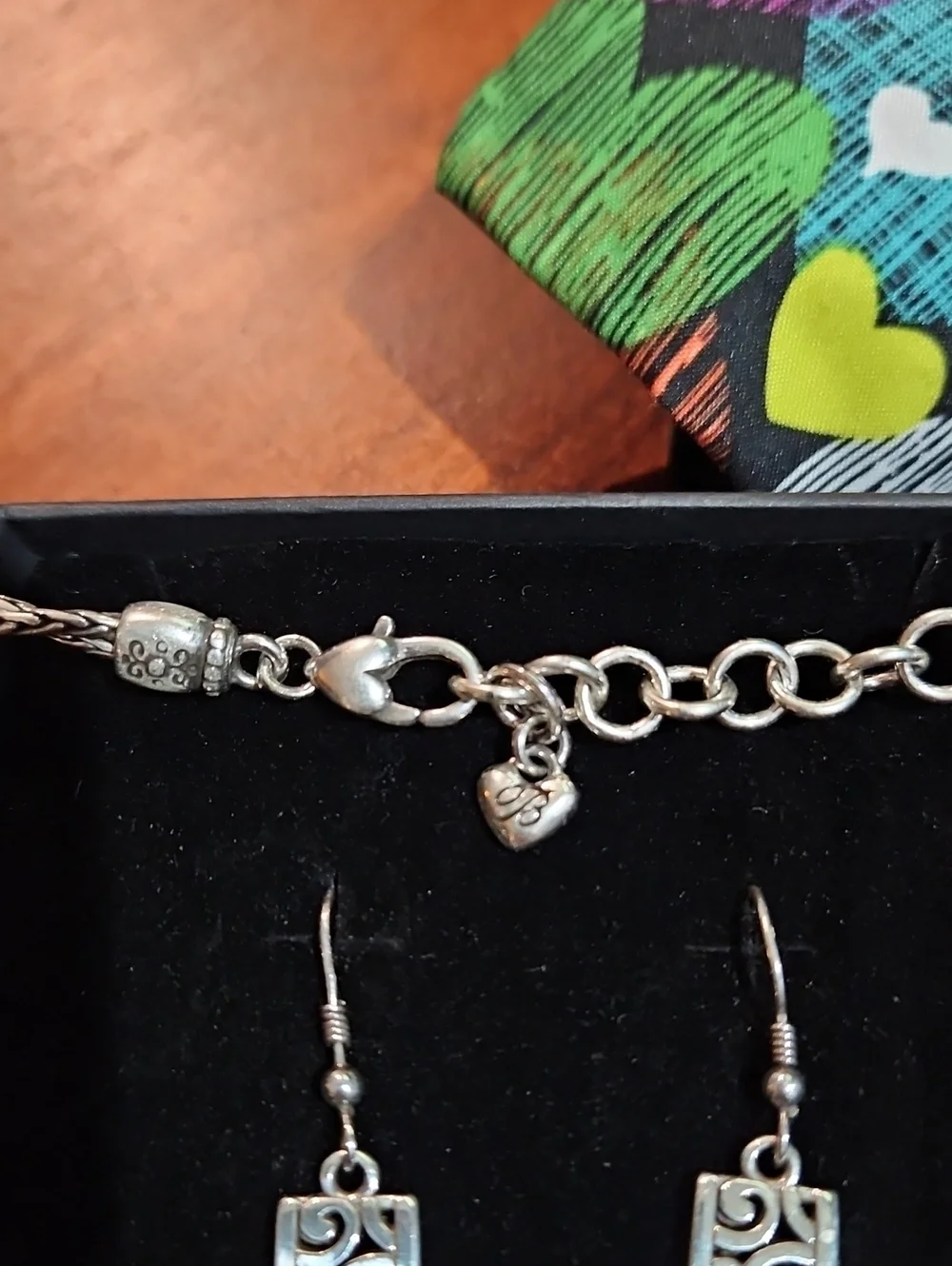 Brighton Silver-Tone Filigree Pendant Necklace with Matching Earrings